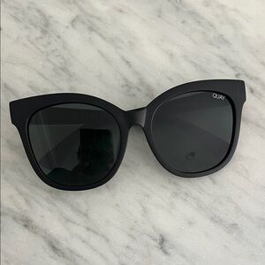Quay Australia Matte Black Oversized Sunglasses